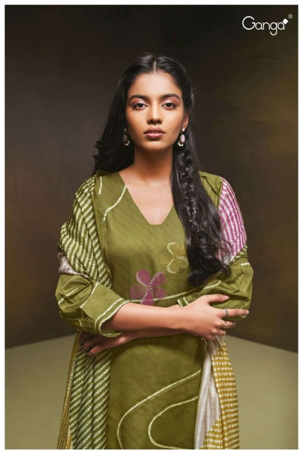 My Fashion Road Ganga Fashion Jules Exclusive Fancy Satin Silk Suit  | S2351 – D