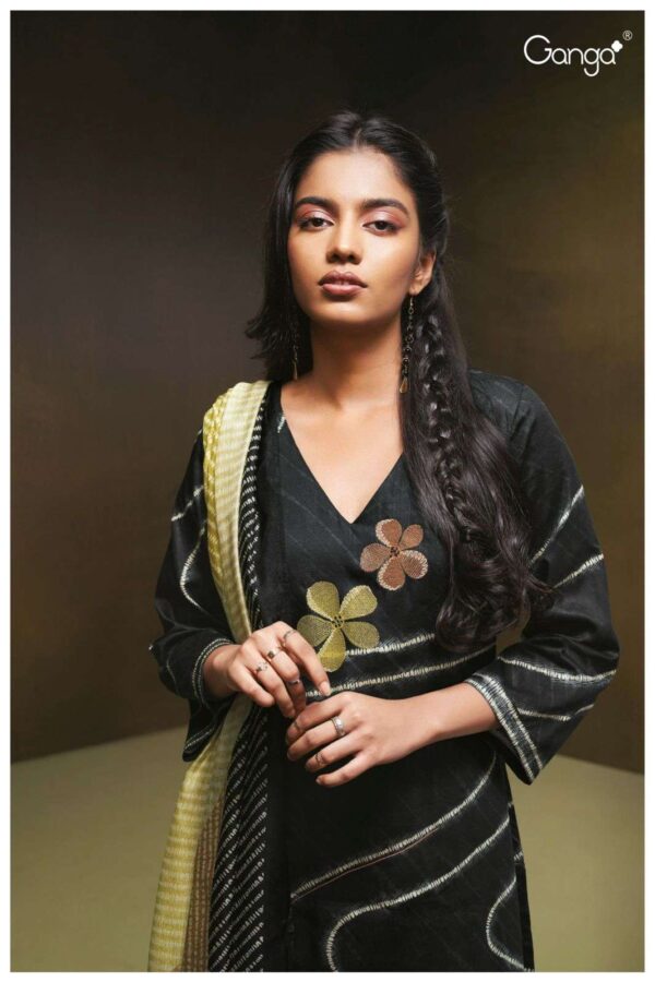 My Fashion Road Ganga Fashion Jules Exclusive Fancy Satin Silk Suit  | S2351 – B