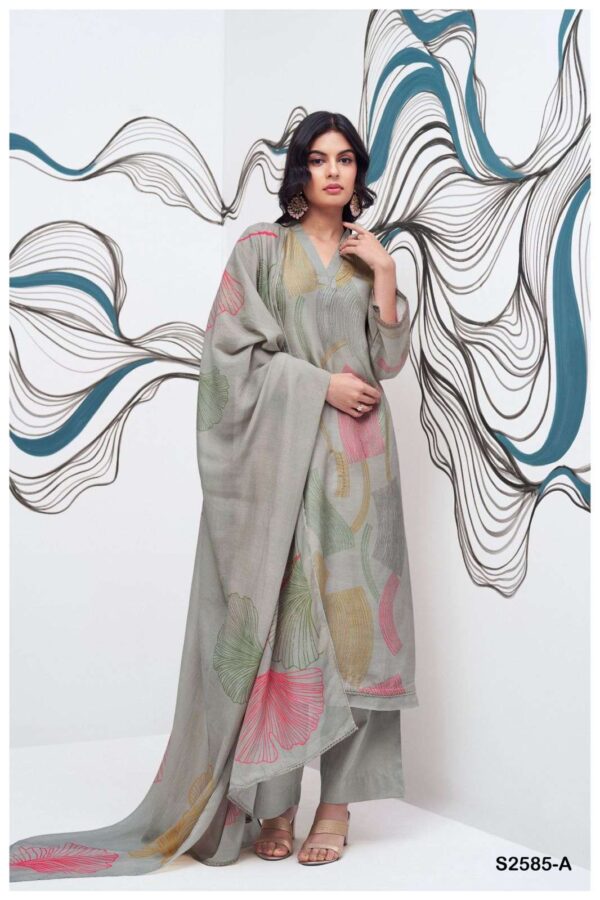 My Fashion Road Ganga Fashion Kamilah New Designs Bemberg Silk Suit | S2585 – A