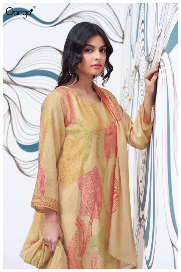 My Fashion Road Ganga Fashion Kamilah New Designs Bemberg Silk Suit | S2585 – B