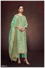 My Fashion Road Ganga Fashion Nadya Partywear Jacquard Silk Designer Dress | S2837- C