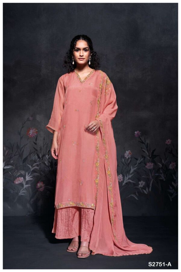 My Fashion Road Ganga Fashion Pravi Ladies Wear Organa Silk Dress | S2751 – A