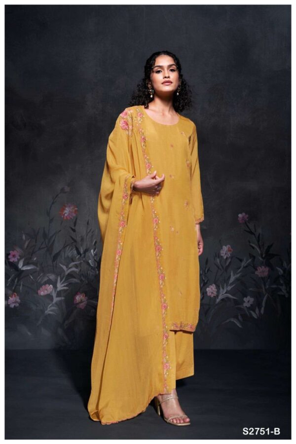 My Fashion Road Ganga Fashion Pravi Ladies Wear Organa Silk Dress | S2751 – B