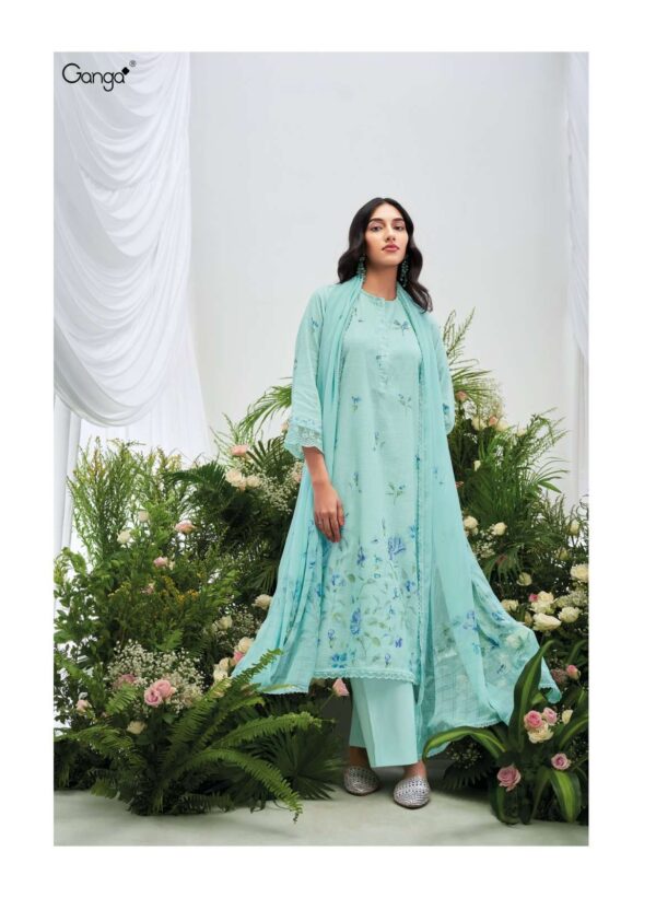 My Fashion Road Ganga Fashion Saija Exclusive Fancy Cotton Linen Suit | C1986