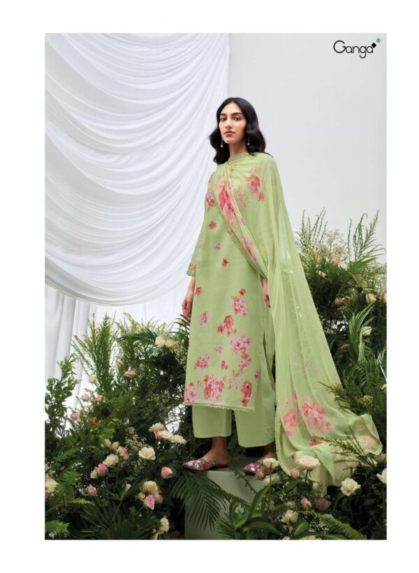 My Fashion Road Ganga Fashion Saija Exclusive Fancy Cotton Linen Suit | C1985
