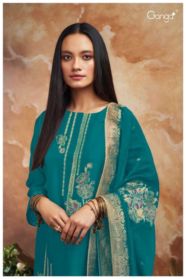 My Fashion Road Ganga Fashion Salima Designer Silk Jacquard Suit | S2450 – H