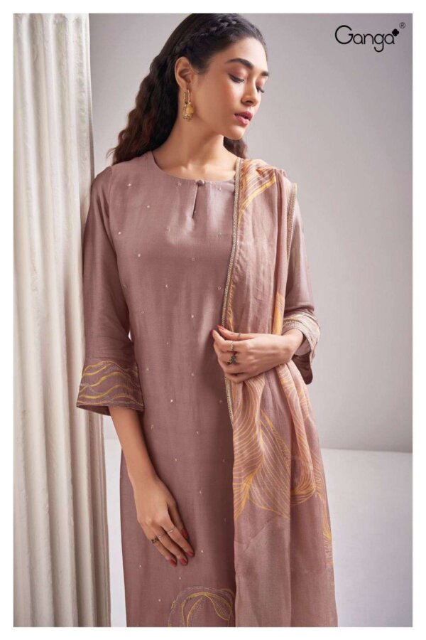 My Fashion Road Ganga Fashion Sawyer Fancy Bemberg Silk Latest Design Suit | S2180 – C