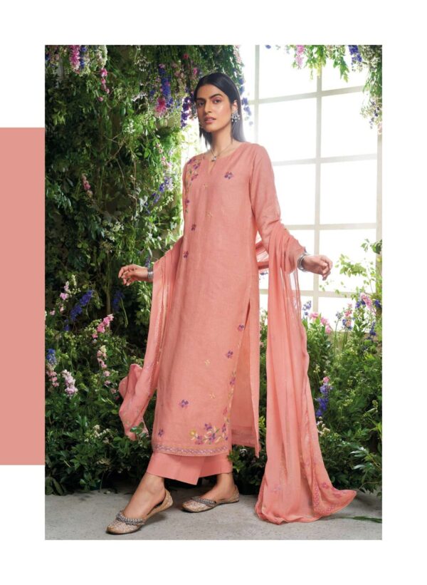 My Fashion Road Ganga Fashion Sharvi Fancy Linen Cotton Ladies Suit | C1976