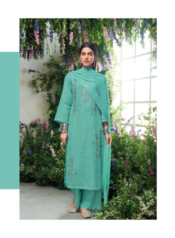 My Fashion Road Ganga Fashion Sharvi Fancy Linen Cotton Ladies Suit | C1978