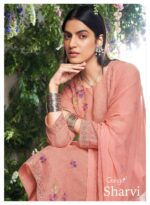 My Fashion Road Ganga Fashion Sharvi Fancy Linen Cotton Ladies Suit | C1976