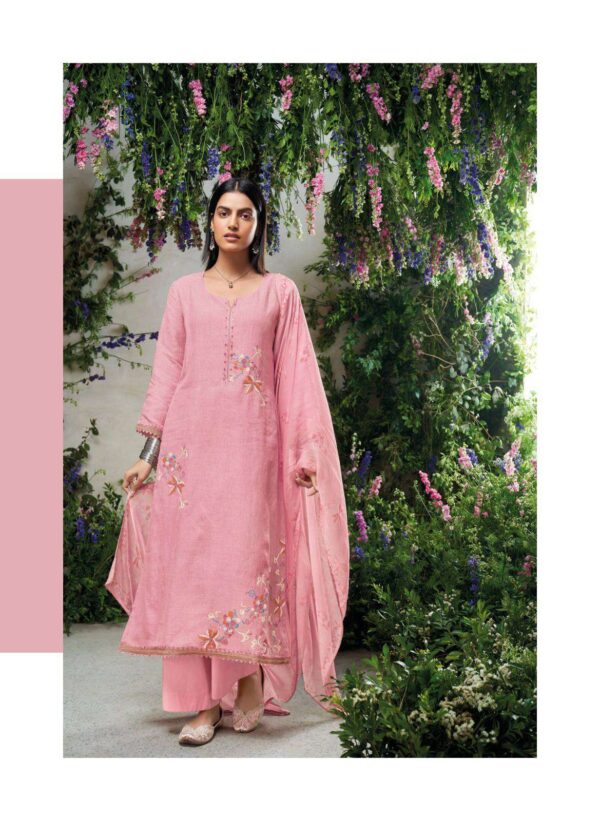 My Fashion Road Ganga Fashion Sharvi Fancy Linen Cotton Ladies Suit | C1973