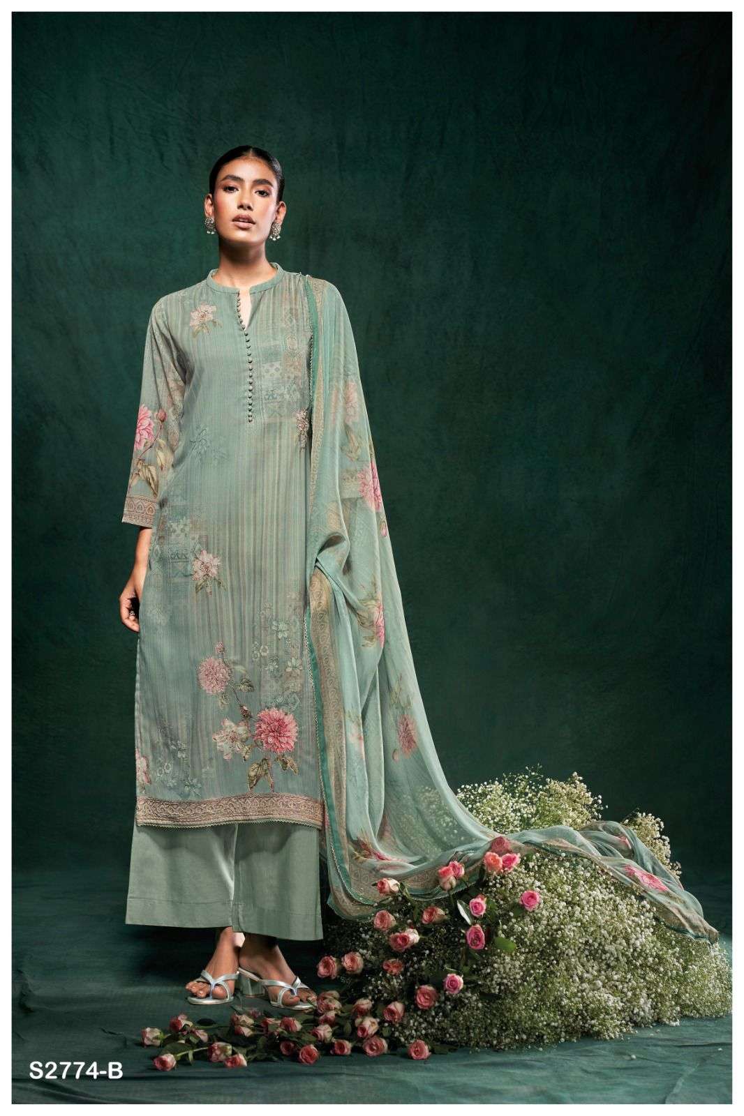 My Fashion Road Ganga Fashion Shiza Festive Wear Georgette Pattern Suit | S2774 – B My Fashion Road Ganga Fashion Shiza Festive Wear Georgette Pattern Suit | S2774 – B