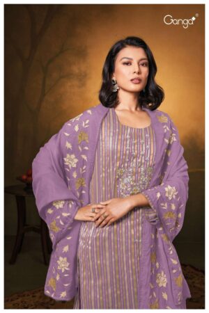My Fashion Road Ganga Fashion Ydira Fancy Organza Pattern Exclusive Suit | S2365 – D
