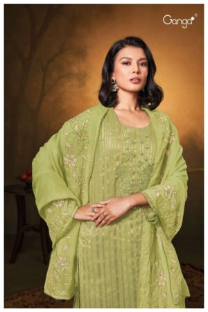 My Fashion Road Ganga Fashion Ydira Fancy Organza Pattern Exclusive Suit | S2365 – F