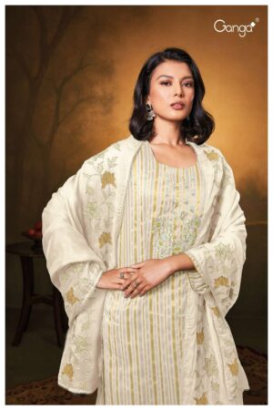 My Fashion Road Ganga Fashion Ydira Fancy Organza Pattern Exclusive Suit | S2365 – A