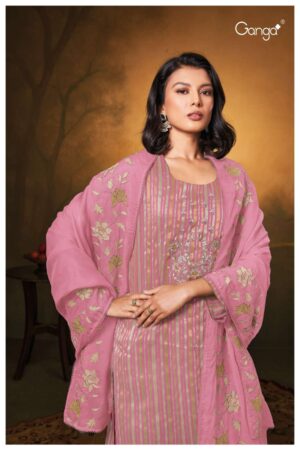 My Fashion Road Ganga Fashion Ydira Fancy Organza Pattern Exclusive Suit | S2365 – C