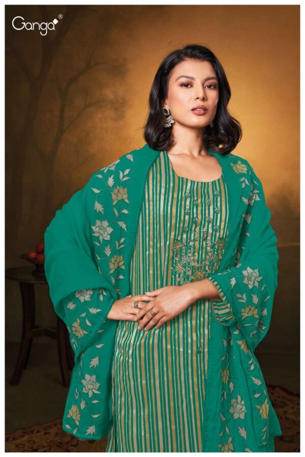 My Fashion Road Ganga Fashion Ydira Organza Designer Suit | S2365 – k
