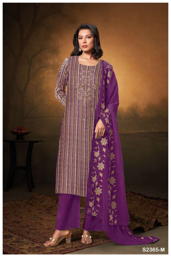 My Fashion Road Ganga Fashion Ydira Organza Designer Suit | S2365 – M
