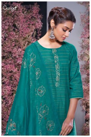 My Fashion Road Ganga Fashion Zhen Premium Woven Pattern Exclusive Suit | S2712 – A