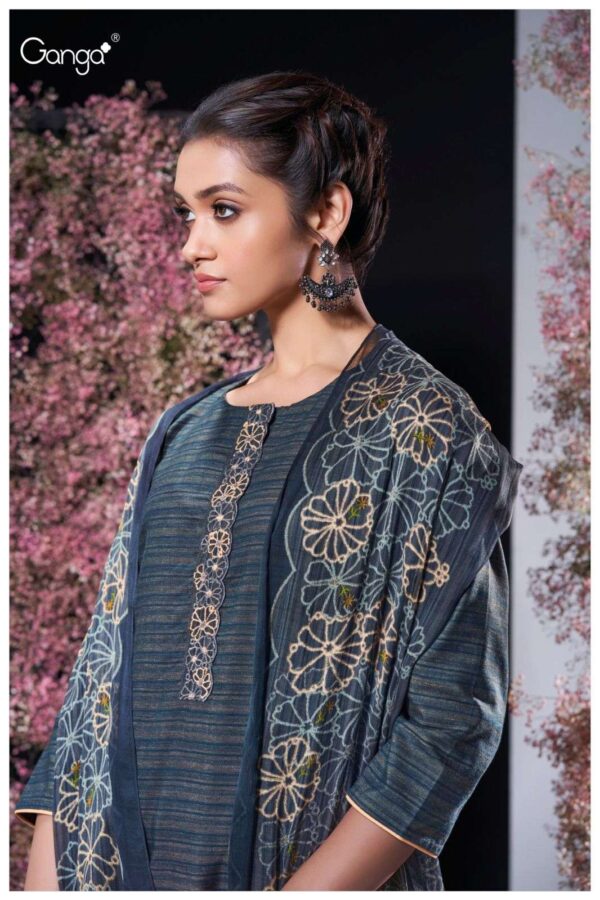 My Fashion Road Ganga Fashion Zhen Premium Woven Pattern Exclusive Suit | S2712 – D