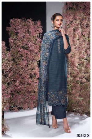 My Fashion Road Ganga Fashion Zhen Premium Woven Pattern Exclusive Suit | S2712 – D