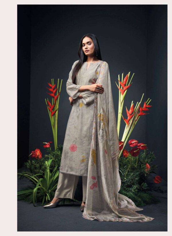 My Fashion Road Ganga Zanera Branded Premium Designs Silk Occasion Wear Dress | C1690