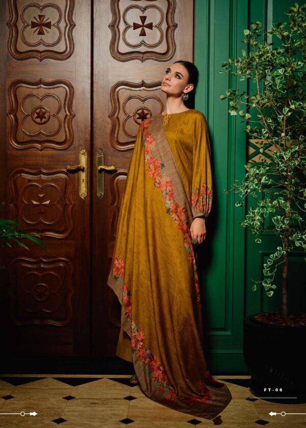 My Fashion Road Varsha Florentine Winter Wear Viscose Pashmina Suit | FT-06
