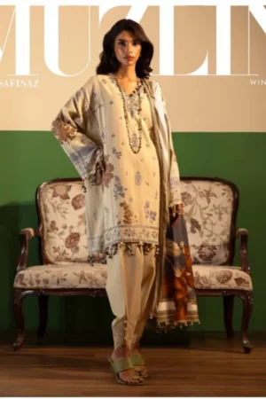 My Fashion Road Sana Safinaz Muzlin Unstitched Fall Winter 2024 | 15B
