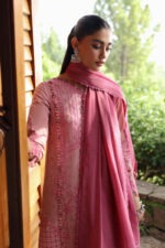 My Fashion Road Qalamkar Qlinekari Linen Bridal Collection 2024 | LM-12