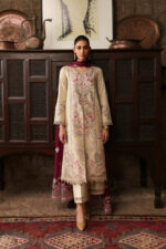My Fashion Road Qalamkar Qlinekari Linen Bridal Collection 2024 | LM-01