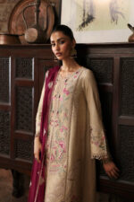 My Fashion Road Qalamkar Qlinekari Linen Bridal Collection 2024 | LM-01