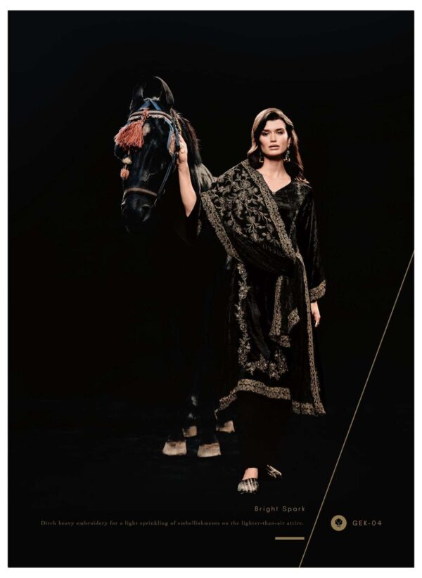My Fashion Road Varsha Gulzaar E Khaas Partywear Velvet Suit | GEK-04