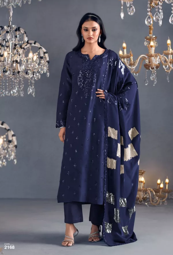 My Fashion Road Kimora Hazel Pure Russian Silk With Thread Sequins Embroidery Suit | 2168 My Fashion Road Kimora Hazel Pure Russian Silk With Thread Sequins Embroidery Suit | 2168