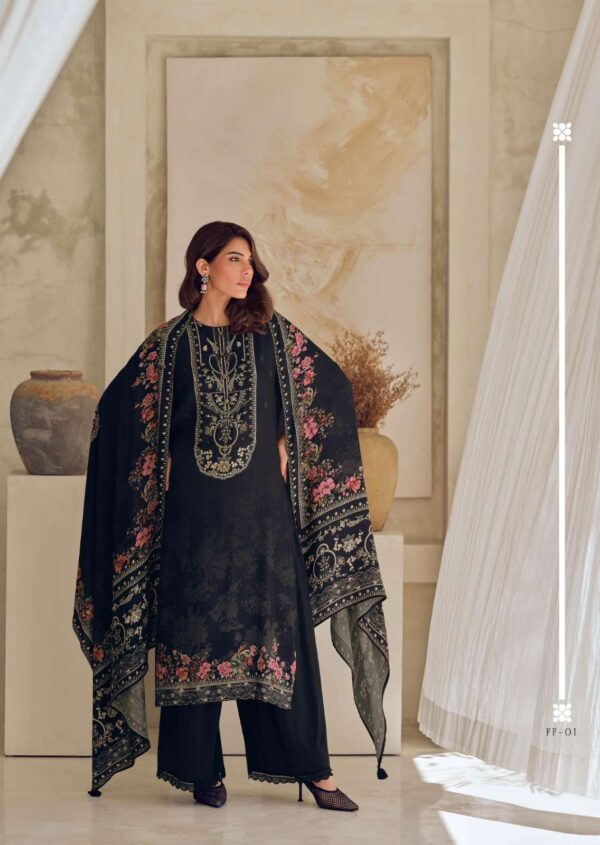My Fashion Road Varsha Floral Fantasy Fancy Handwork Pashmina Suit | FF-01