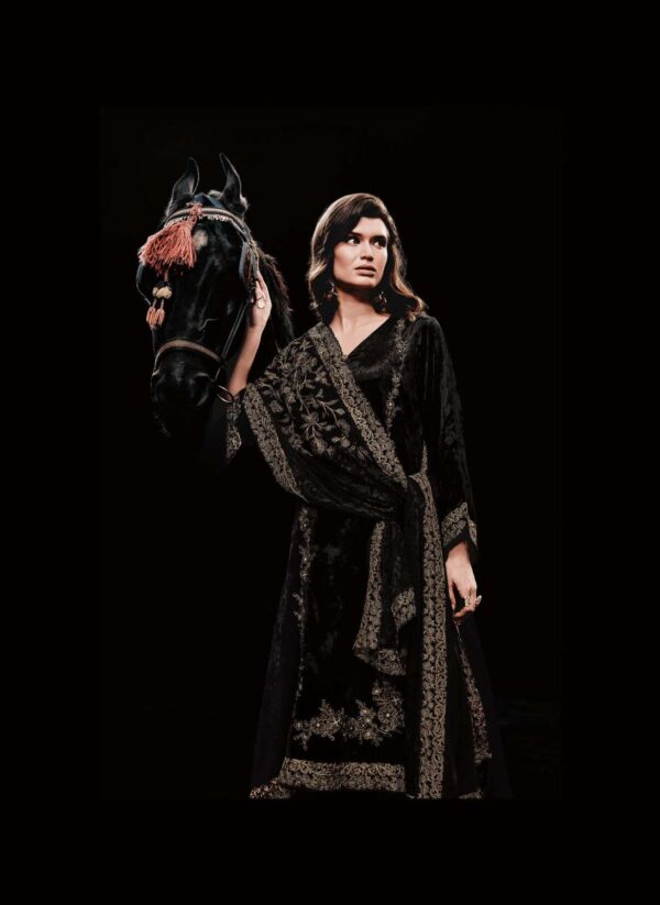 My Fashion Road Varsha Gulzaar E Khaas Partywear Velvet Suit | GEK-04