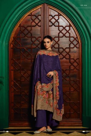 My Fashion Road Varsha Florentine Winter Wear Viscose Pashmina Suit | FT-03