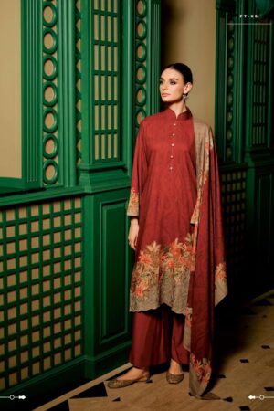 My Fashion Road Varsha Florentine Winter Wear Viscose Pashmina Suit | FT-05