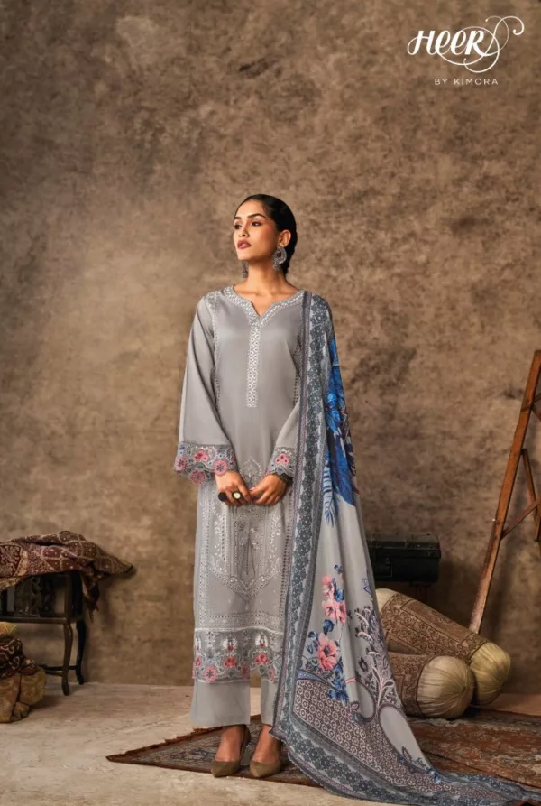 My Fashion Road Kimora Malika Pure Muslin With Embroidery Suit | 9392 My Fashion Road Kimora Malika Pure Muslin With Embroidery Suit | 9392