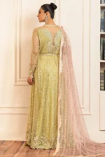 My Fashion Road Mushq Hemline Aura Debut Wedding Unstitched 2024 | Wasabi