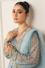 My Fashion Road Mushq Hemline Aura Debut Wedding Unstitched 2024 | Periwinkle