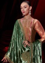 My Fashion Road Varsha Parizaad Partywear Velvet Designer Suit | PZ-01