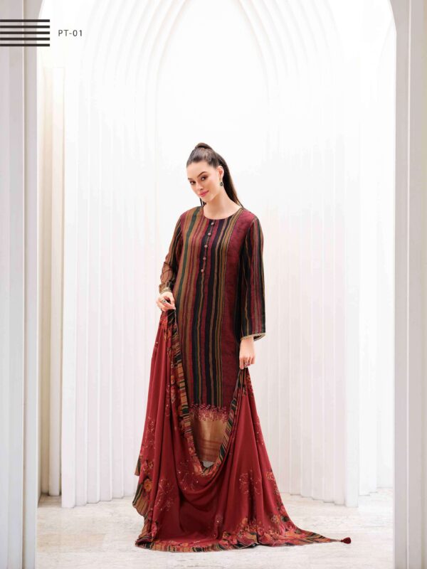 My Fashion Road Varsha Poetry Exclusive Woven Pattern Pashmina Silk Suit | PT-01