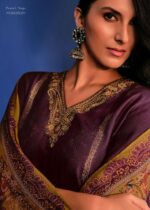 My Fashion Road Varsha Raqs Fancy Woven Pattern Pashmina Suit | RK-03