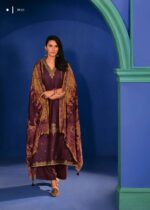 My Fashion Road Varsha Raqs Fancy Woven Pattern Pashmina Suit | RK-03