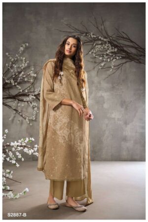 My Fashion Road Ganga Agafia Pashmina Winter Unstitched Suit | S2887-B