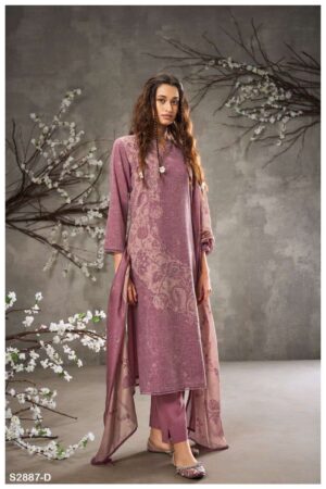My Fashion Road Ganga Agafia Pashmina Winter Unstitched Suit | S2887-D