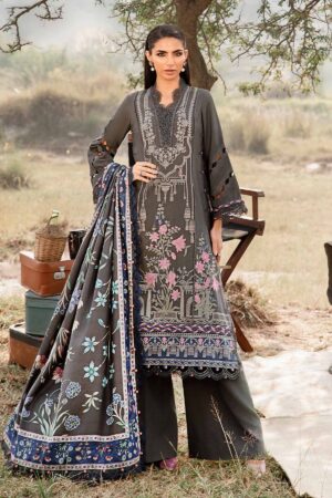 My Fashion Road MARIA. B. MPrint Linen Winter Unstitched Collection 2024 | MPT-2401-A