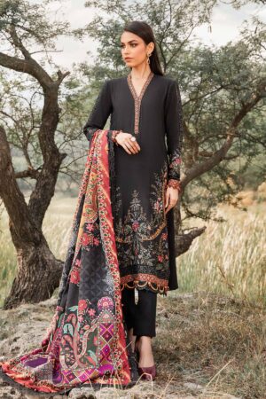 My Fashion Road MARIA. B. MPrint Linen Winter Unstitched Collection 2024 | MPT-2402-B
