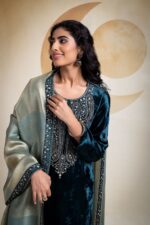 My Fashion Road Naariti Malihar Velvet Winter Unstitched Collection Ladies Suit – B