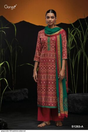 My Fashion Road Ganga Anala Pashmina Winter Unstitched Suit | S1263-A
